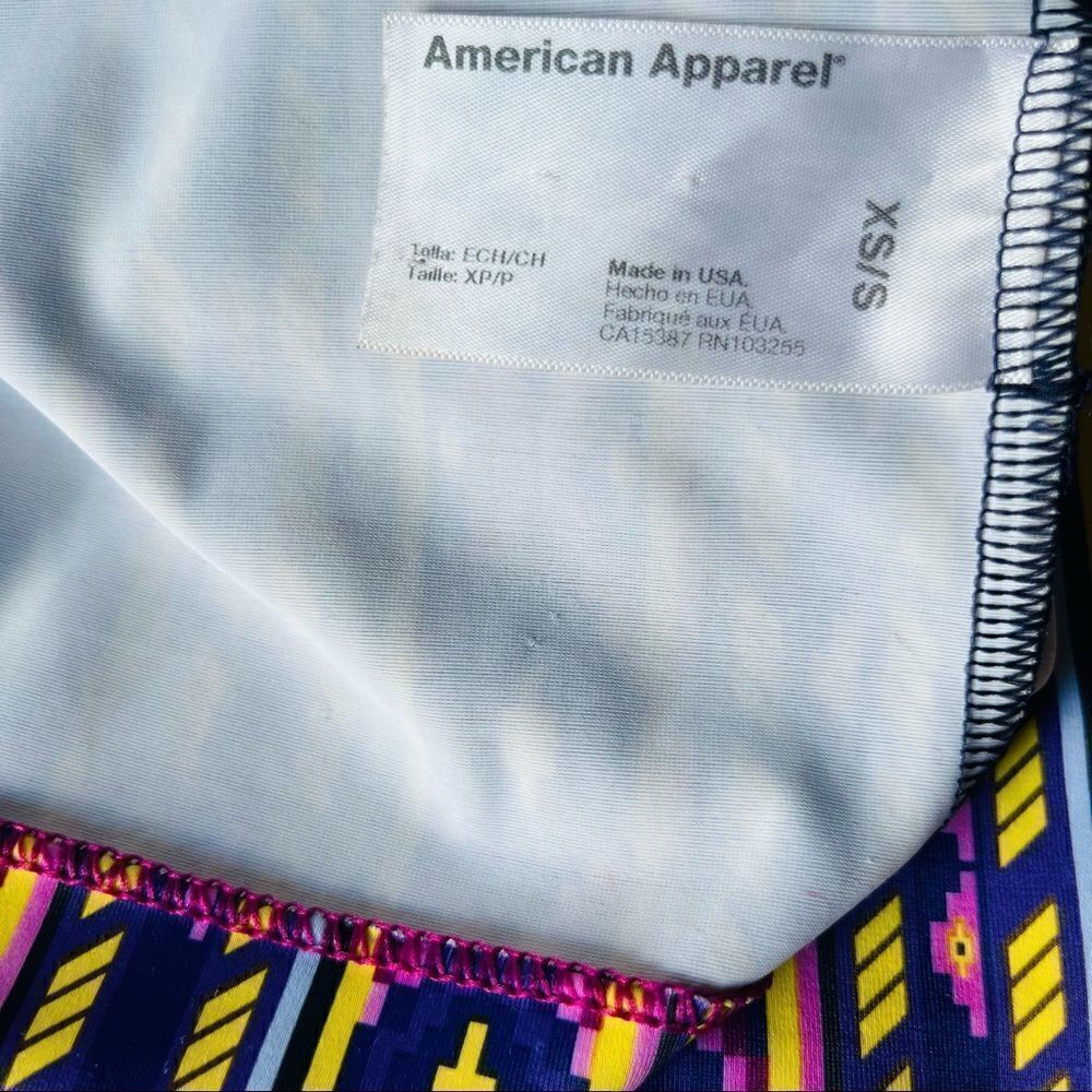 American Apparel  Bodycon Dress Size XS  Purple Mesh Illusion-neckline  Purple - Picture 5 of 9